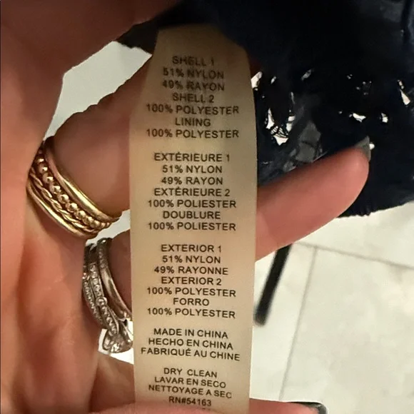 Flawless Vince Camuto Navy Lace Long Sleeve Dress - Picture 10 of 10